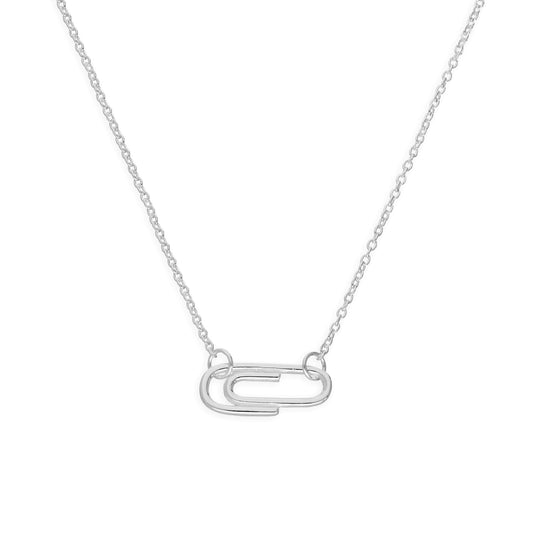 Collier trombone en argent sterling de 45 cm