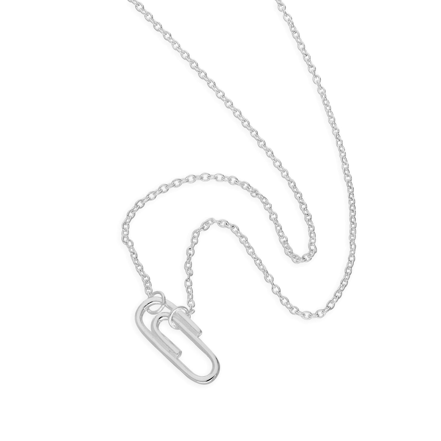 Collier trombone en argent sterling de 45 cm
