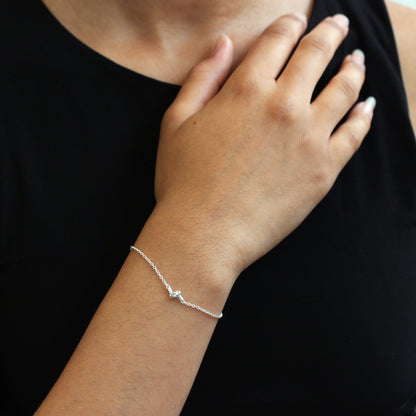 Bracelet en argent sterling à nœud torsadé de 15 cm avec extension de 2,5 cm