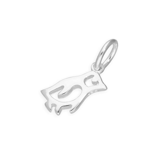 Breloque pingouin en argent sterling avec détails découpés