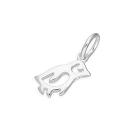 Breloque pingouin en argent sterling avec détails découpés