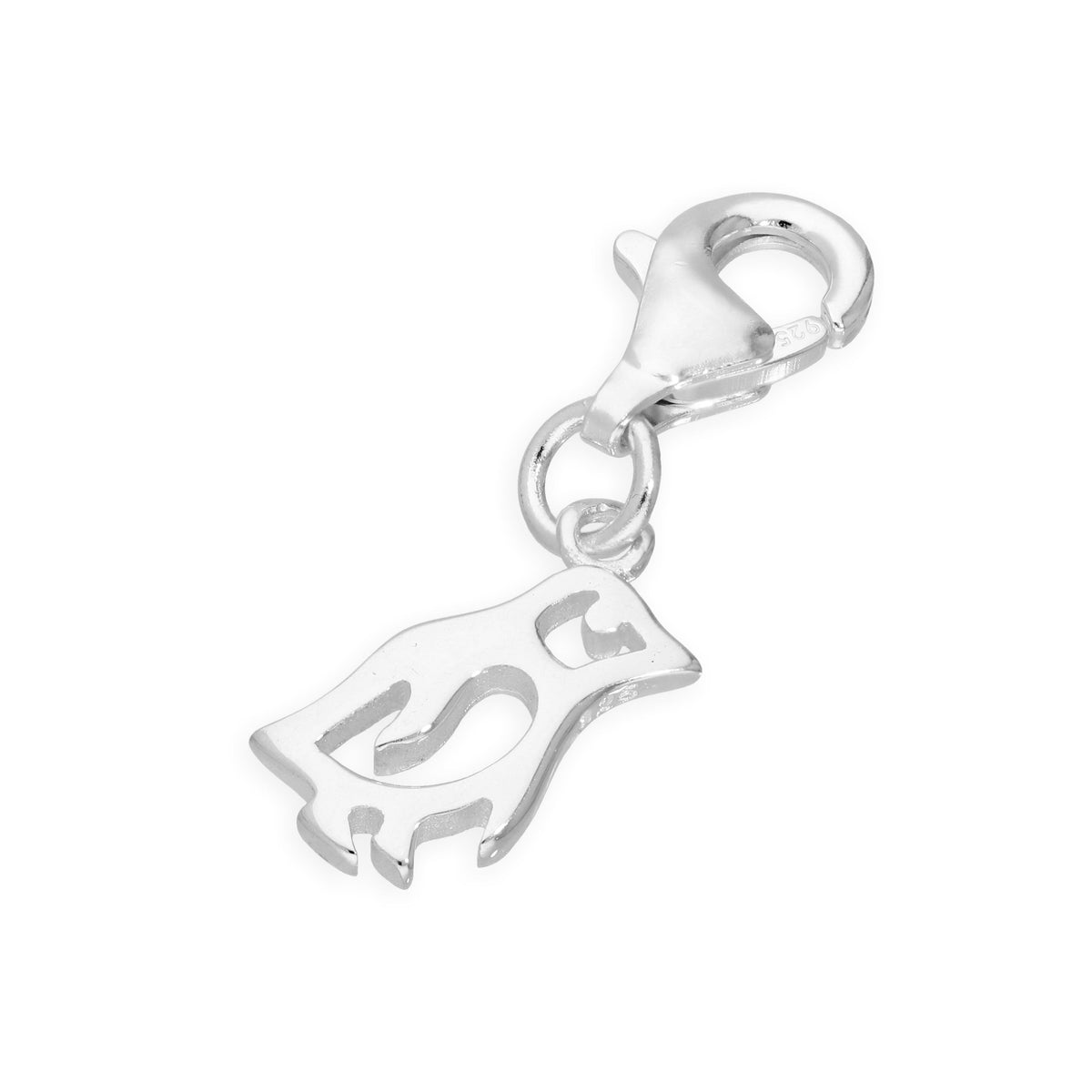 Breloque pingouin en argent sterling avec détails découpés