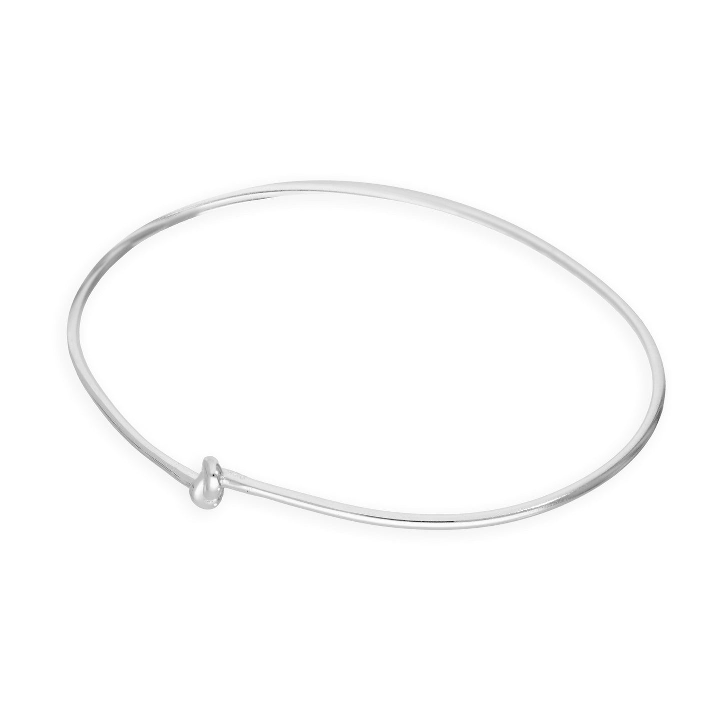 Bracelet jonc en argent sterling avec nœud large de 69 mm