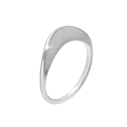 Bague midi courbée en argent sterling