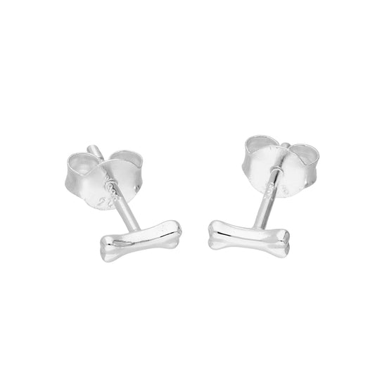 Boucles d'oreilles à tige en argent sterling avec os