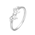 Bague en argent sterling avec nœud en ruban, tailles 49 à 65