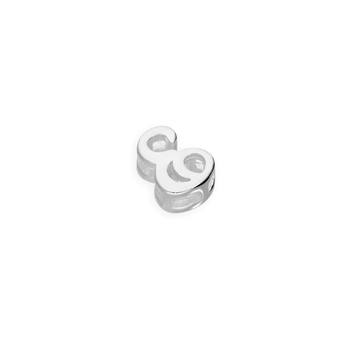 Breloques flottantes en argent sterling avec lettres de l'alphabet A à Z