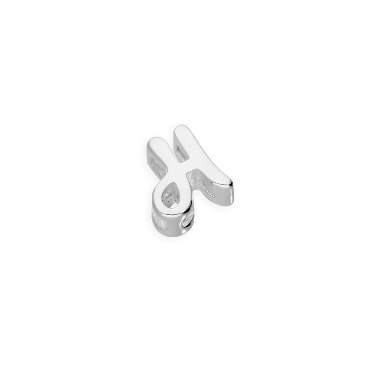 Breloques flottantes en argent sterling avec lettres de l'alphabet A à Z