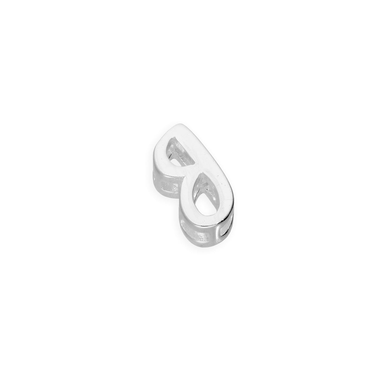 Breloques flottantes en argent sterling avec lettres de l'alphabet A à Z