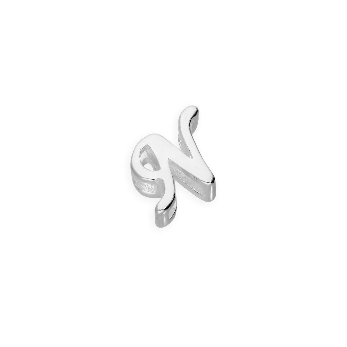 Breloques flottantes en argent sterling avec lettres de l'alphabet A à Z