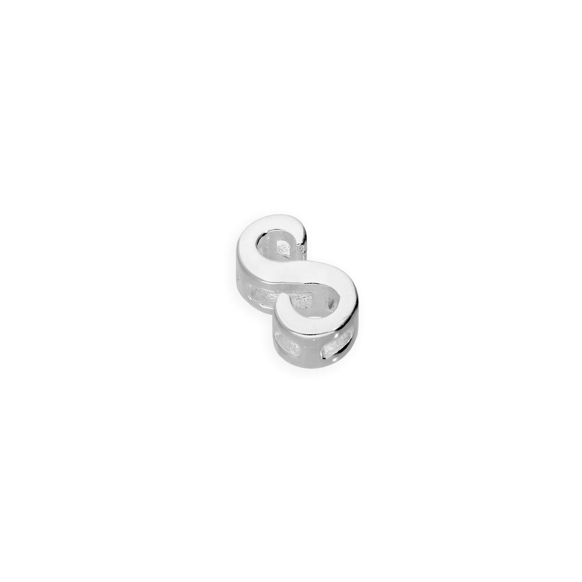 Breloques flottantes en argent sterling avec lettres de l'alphabet A à Z