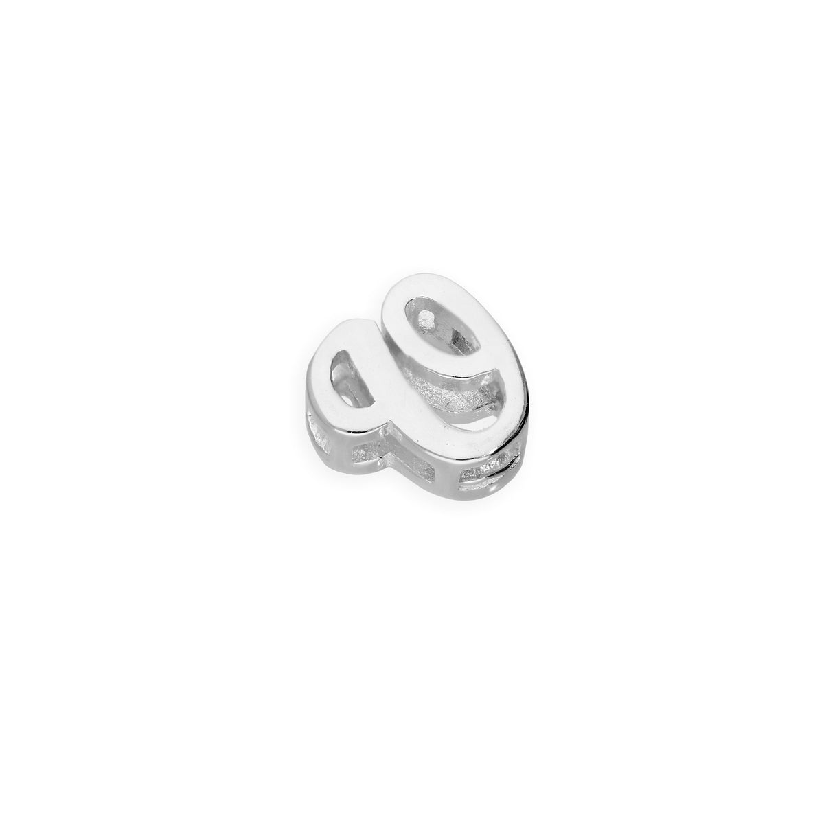 Breloques flottantes en argent sterling avec lettres de l'alphabet A à Z