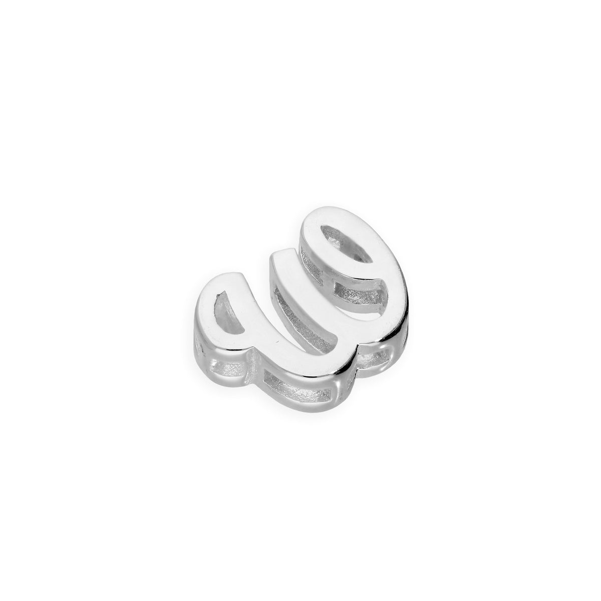 Breloques flottantes en argent sterling avec lettres de l'alphabet A à Z