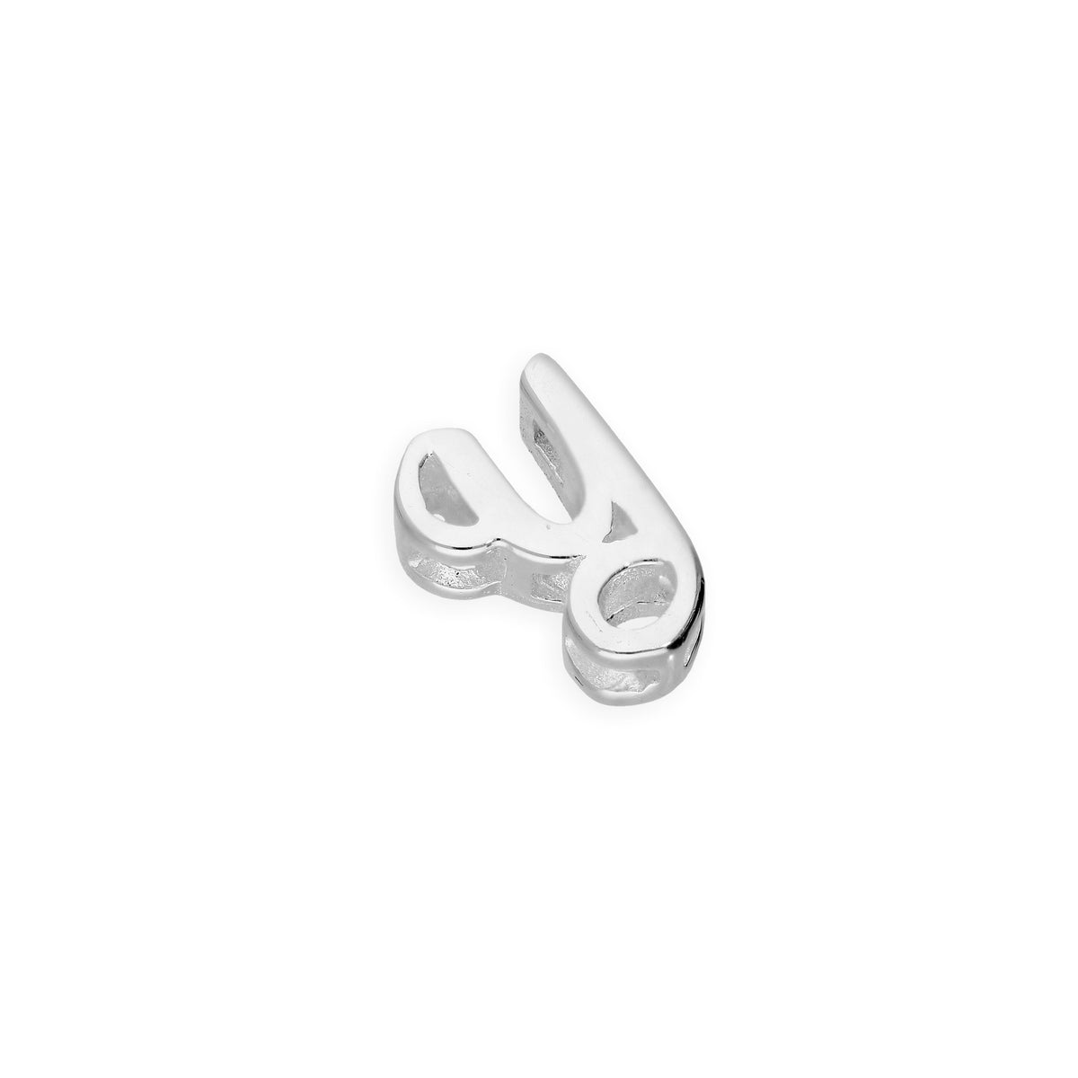 Breloques flottantes en argent sterling avec lettres de l'alphabet A à Z