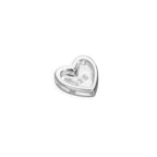 Breloque en forme de cœur flottant en argent sterling