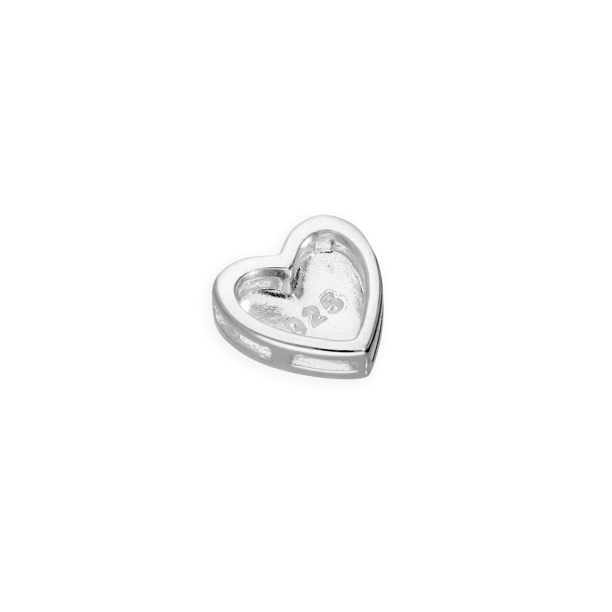 Breloque en forme de cœur flottant en argent sterling