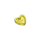 Breloque cœur flottant en argent sterling plaqué or