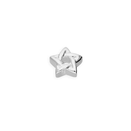 Breloque étoile pentagramme flottante tissée en argent sterling