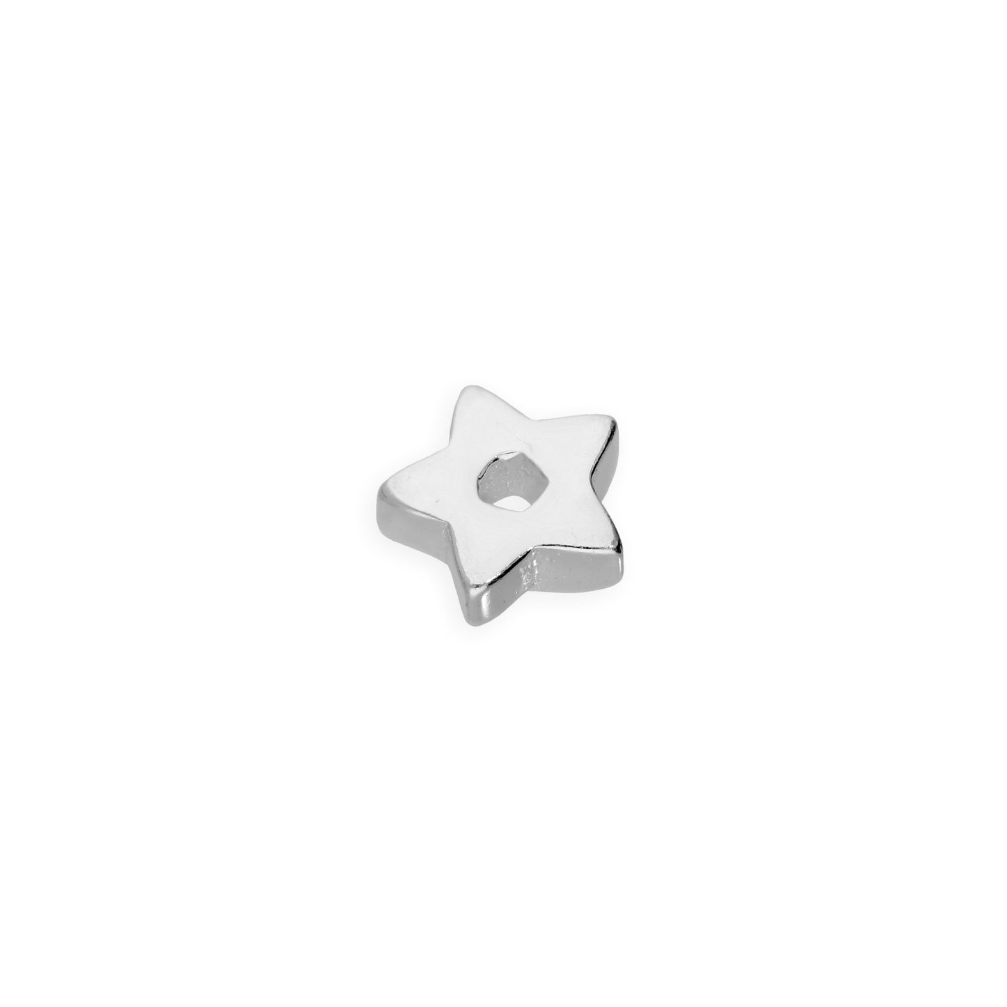 Breloque étoile pentagramme flottante tissée en argent sterling
