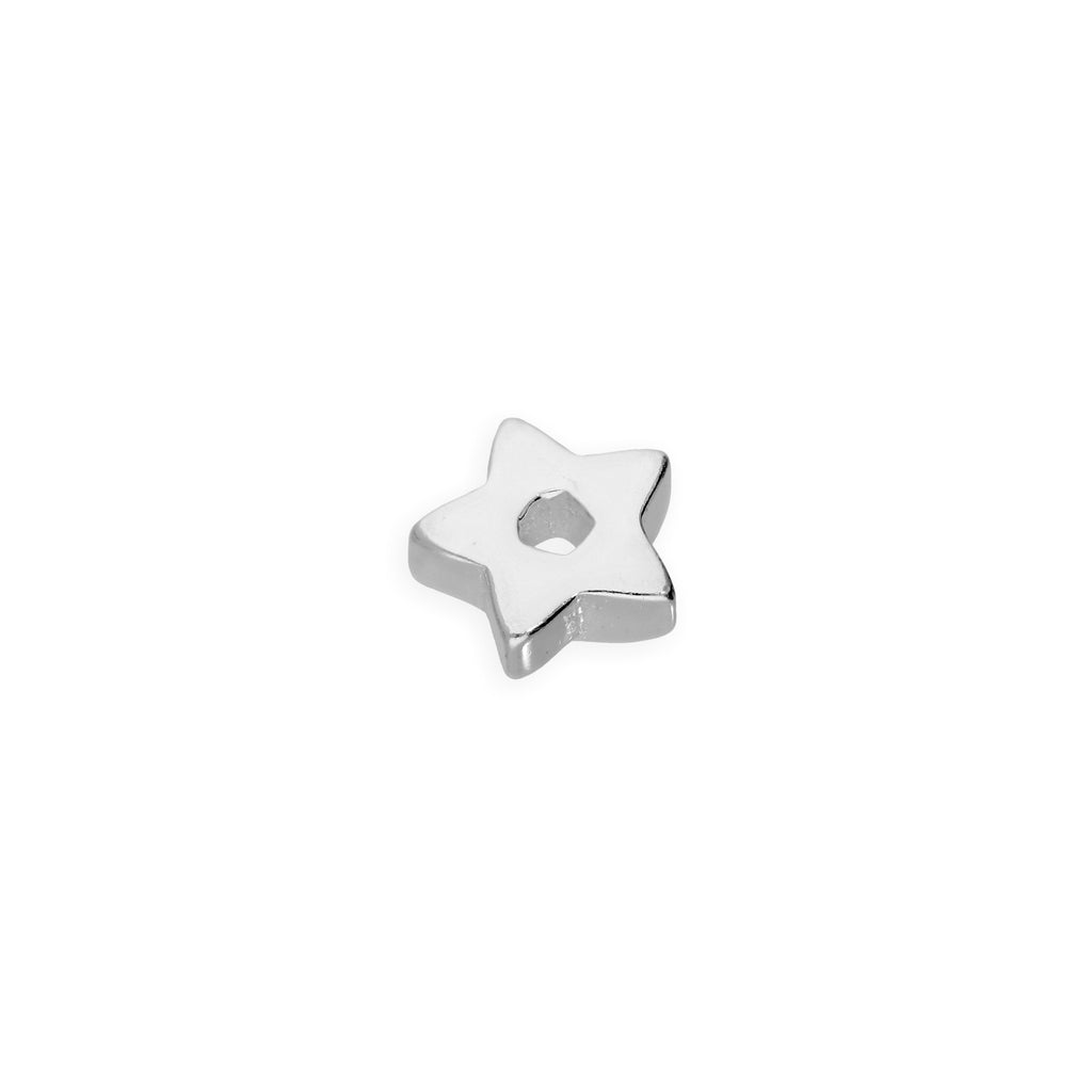 Breloque étoile pentagramme flottante tissée en argent sterling