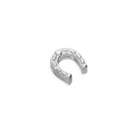 Breloque en argent sterling en forme de fer à cheval porte-bonheur flottant