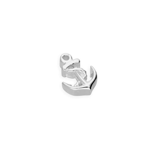Breloque corde flottante et ancre en argent sterling