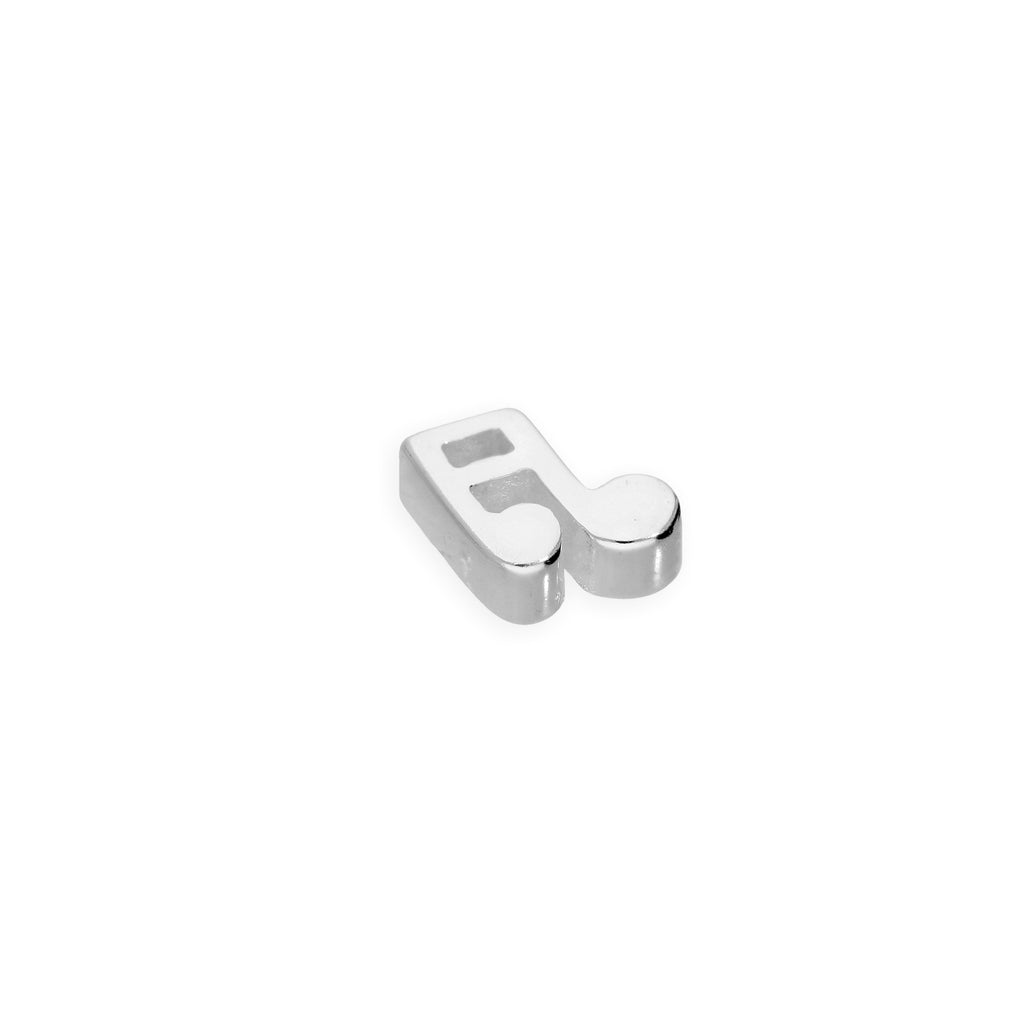 Breloque note de musique flottante en argent sterling