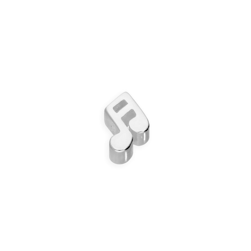 Breloque note de musique flottante en argent sterling