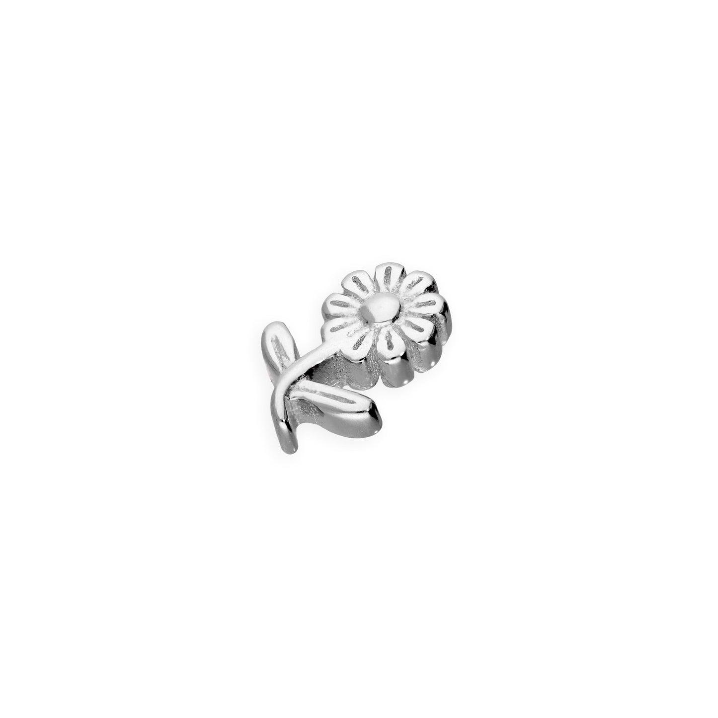 Breloque fleur flottante en argent sterling