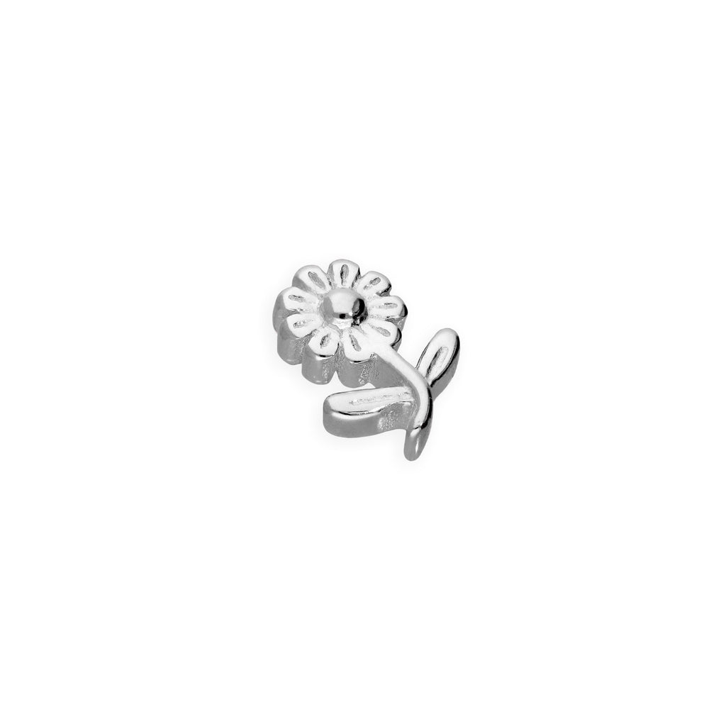 Breloque fleur flottante en argent sterling