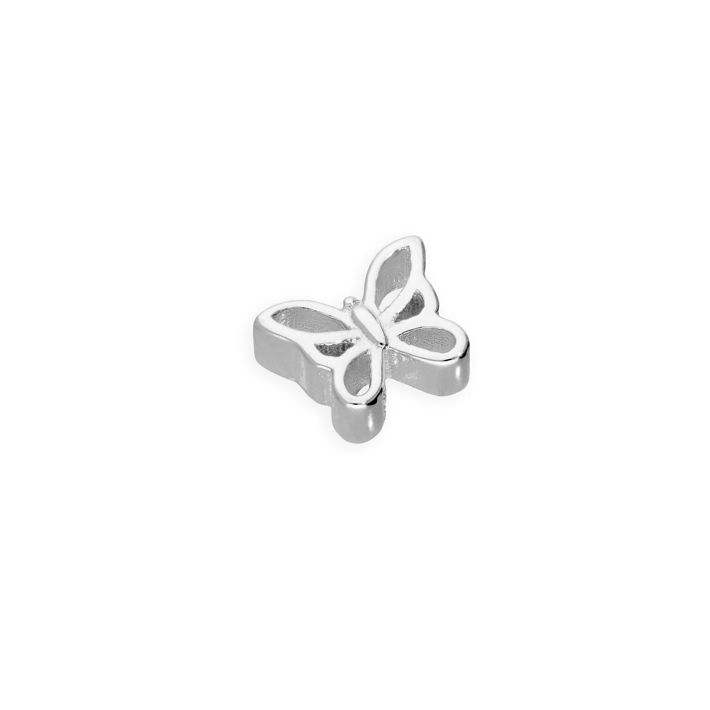 Breloque papillon ouvert flottant en argent sterling