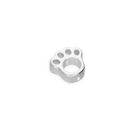 Breloque en argent sterling en forme d'empreinte de patte ouverte flottante