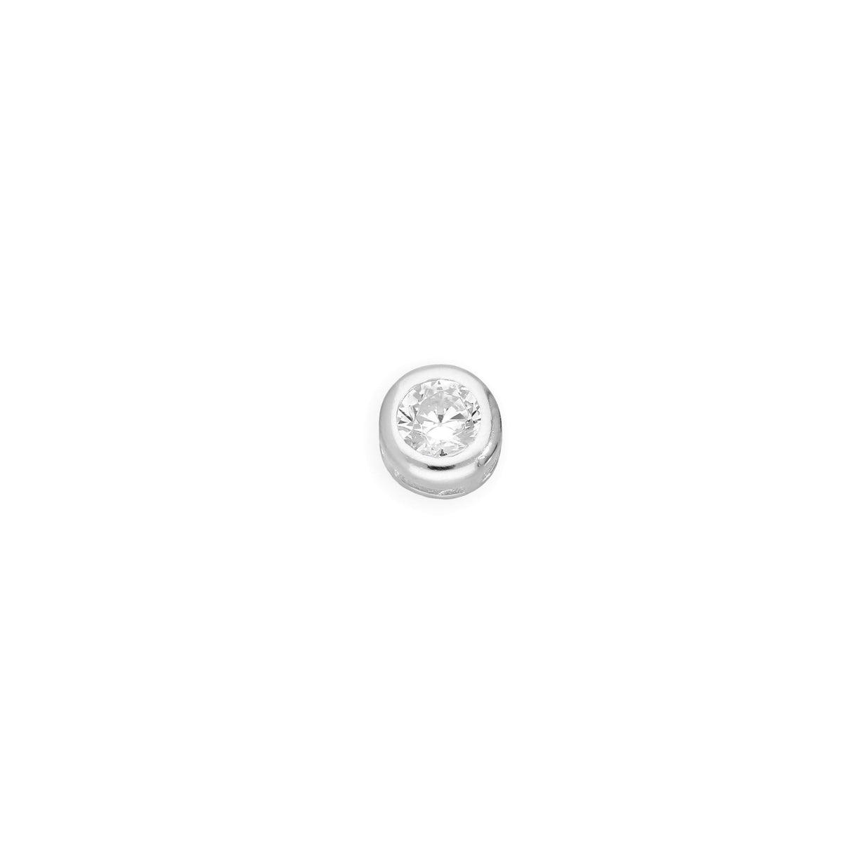 Breloques flottantes en argent sterling et cristal CZ avec pierre de naissance
