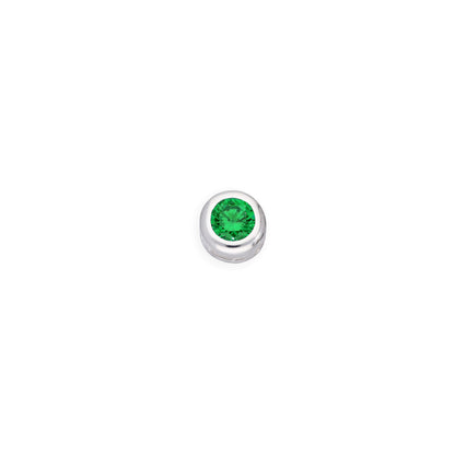 Breloques flottantes en argent sterling et cristal CZ avec pierre de naissance