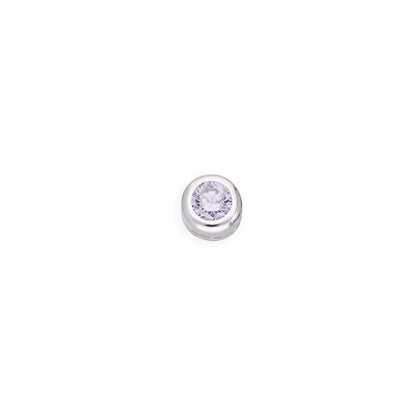 Breloques flottantes en argent sterling et cristal CZ avec pierre de naissance