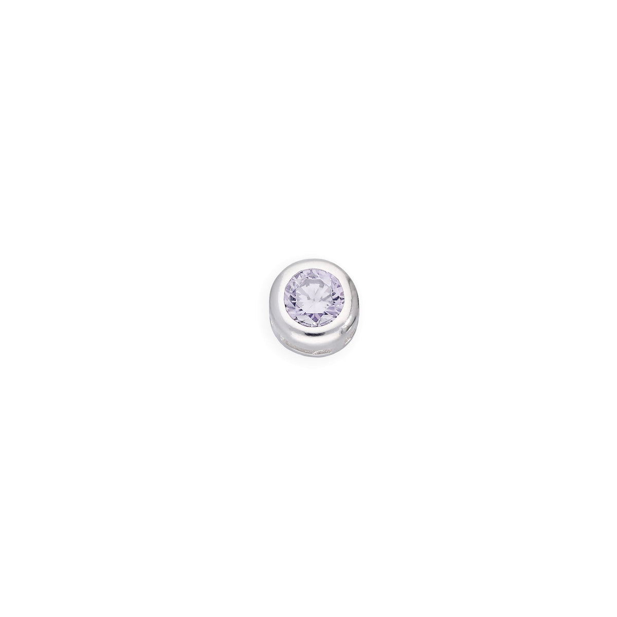 Breloques flottantes en argent sterling et cristal CZ avec pierre de naissance