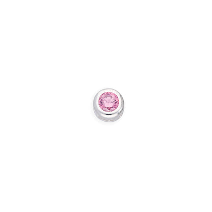 Breloques flottantes en argent sterling et cristal CZ avec pierre de naissance