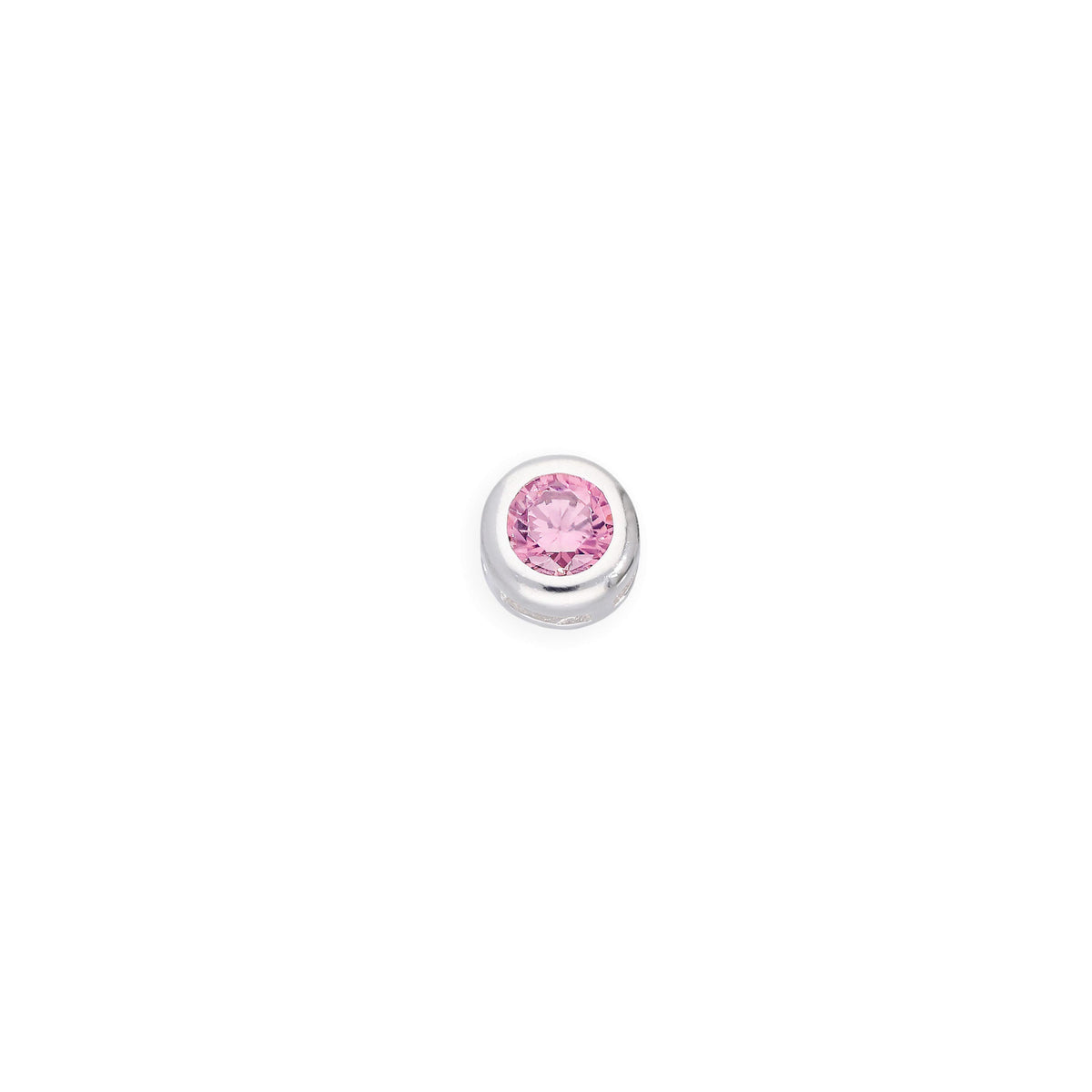 Breloques flottantes en argent sterling et cristal CZ avec pierre de naissance
