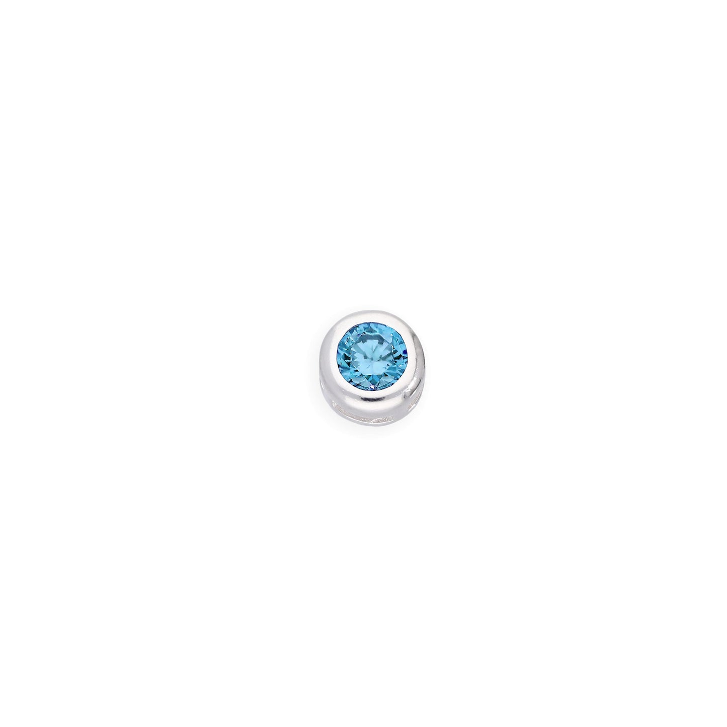 Breloques flottantes en argent sterling et cristal CZ avec pierre de naissance