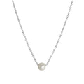 Collier ras du cou réglable en argent sterling avec perles de 45 cm