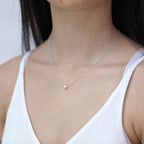 Collier ras du cou réglable en argent sterling avec perles de 45 cm