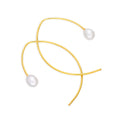 Boucles d'oreilles à tige en argent sterling plaqué or et perles