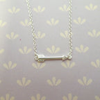Collier flèche en argent sterling et diamant véritable de 45 cm