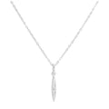 Collier avec pendentif en argent sterling et diamant véritable