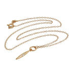 Collier avec pendentif en argent sterling plaqué or rose et véritable diamant