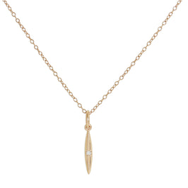 Collier avec pendentif en argent sterling plaqué or rose et véritable diamant