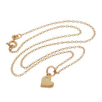 Collier cœur en argent sterling plaqué or rose et diamant véritable