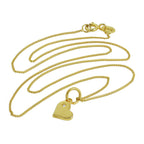 Collier cœur en argent sterling plaqué or et diamant véritable