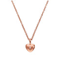 Collier cœur en argent sterling plaqué or rose et diamants véritables de 45 cm