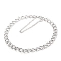Bracelet à breloques en argent sterling avec chaîne gourmette légère